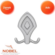 Nobel Baklava Askı, Metal Vestiyer Askısı, 60 Gr, Dolap ve Duvar Askılığı, Matkrom (Vidalı)