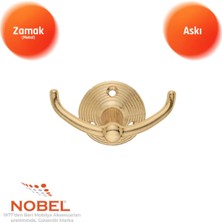 Nobel Fonksi̇yonel Askı, Metal Vestiyer Askısı, 59 Gr, Dolap ve Duvar Askılığı, Altin (Vidalı)