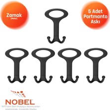 Nobel Melon Açik Portmanto Askısı, Metal Vestiyer Askısı, Matsiyah, Duvar ve Dolap Askılığı (5'li Set) Vidalı