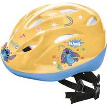 Die Grup Oyuncaklar Dikiş Koruyucu Kask – Ayarlanabilir 52 – 56 cm Bisiklet Güvenlik Kaskı, Scooterlar ve Kaykaylar Için – Disney Stitch Tasarım Çocuklar Için (Model 28748, Sarı/açık Mavi, Beden M)