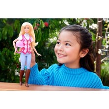 Die Grup Barbie Gizemleri, Büyük At Kovalamacası Dizisinden Barbie 'malibu' Bebek ve Aksesuarlar, Çıkarılabilir Binici Kıyafeti ve Kaskıyla Bebek, HXJ38