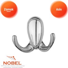 Nobel Ari̇s Askı, Metal Vestiyer Askısı, 51 Gr, Dolap ve Duvar Askılığı, Krom Matkrom (Vidalı)