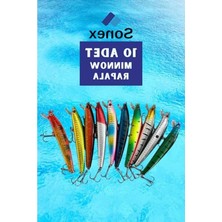 Die Grup 10'lu Suni Balık Seti, 10 Cm, 9 Gr, Dalış Için Karbon Çelik Iğne