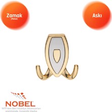 Nobel Zepli̇n Askı, Metal Vestiyer Askısı, 84 Gr, Dolap ve Duvar Askılığı, Altin Matkrom (Vidalı)