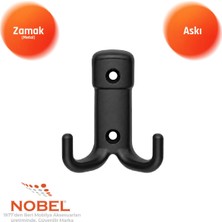Nobel Kare Askı, Metal Vestiyer Askısı, 34 Gr, Dolap ve Duvar Askılığı, Matsi̇yah (Vidalı)