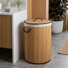 Snippy Louis - Bambu Kirli Çamaşır Sepeti Katlanabilir Ergonomik Bambu Çamaşır Düzenleyici 50 cm