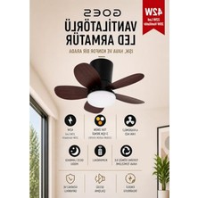 Die Grup LED Avize Armatür, 42W, 64CM Boyutları ile Uzaktan Kumandalı Modern Tavan Vantilatörü