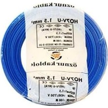Die Grup 100 Metre Uzunlukta Mavi Nya Tek Damar Kablo, 1.5 Mm2 Kalınlıkta