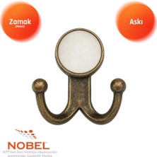 Nobel Mi̇sket Askı, Metal Vestiyer Askısı, 51 Gr, Dolap ve Duvar Askılığı, Anti̇k Sari (Vidalı)