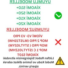 Die Grup Xiaomi S10+, S20+, X10+, X20+ ile Uyumlu 1 Ana Fırça 2 Beyaz Yan Fırça 2 Filtre 2 Mop