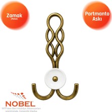 Nobel Örgü Portmanto Askısı, Metal Vestiyer Askısı, - Gr, Dolap ve Duvar Askılığı, Anti̇k Sari (Vidalı)