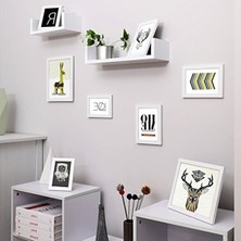 Die Grup Songmıcs 10 Fotoğraf Çerçevesinden Oluşan Resim Çerçevesi Seti - 2 Adet 20 x 25 Cm, 4 Adet 13 x 18 cm ve 4 Adet 10 x 15 cm Ahşap Bordür Beyaz RPF310W