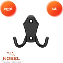 Nobel Ri̇ko Askı, Metal Vestiyer Askısı, 54 Gr, Dolap ve Duvar Askılığı, Matsi̇yah (Vidalı)