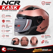 Ncr Kask Çenesiz 708 Ece 22/06 Belgeli- Rose Gold