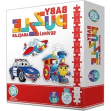 Die Grup Sevimli Araçlar Temalı Bebek Puzzle Seti, Eğlenceli ve Öğretici Oyun
