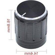 Die Grup Alüminyum Pot Başlığı, 6mm Tırtıklı Mil ile Metal