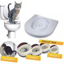 Die Grup Hijyenik Kedi Tuvalet Eğitim Seti - Klozet Alıştırma Kapağı ve Kum Kabı