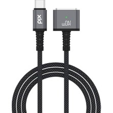 Die Grup Manyetik Örgülü Hızlı Şarj Kablosu, 140W Type-C, 2 Metre Uzunluk, Macbook Uyumlu