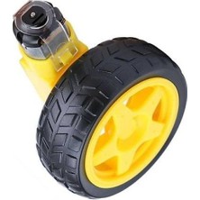 Die Grup 6V Dc Motor ve Kauçuk Tekerlek Seti ile Robot Projeleri