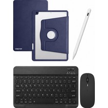 Five-E Apple iPad 8. Nesil 10.2 Termix Combo Türkçe Klavyeli Tablet Dönebilen Kılıf Seti -Mouse Kalem Dahil