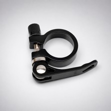 Heugers 31.8 mm Mandallı Alüminyum Sele Kelepçesi 27.2mm Uyumlu Siyah