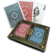 Die Grup Kırmızı & Mavi Poker Kart Desteği, Standart Boy ve Çift Deste ile Oyun