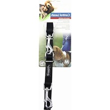 Die Grup Siyah Naylon Kayışlı Köpek Tasma 1.5 cm x 72"