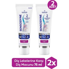 Sensodyne Klinik Beyazlık Diş Lekelerine Karşı Diş Macunu 75 ml 2 Adet