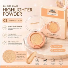 2’si 1 Arada Highlighter Powder Göz ve Yüz Aydınlatıcı