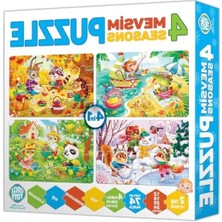 Die Grup 4 Mevsim Temalı Puzzle - Zeka Geliştirici Oyun