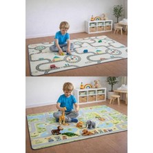 Die Grup Kaymaz ve Su Geçirmez Oyun Matı 200X140X1 cm Yeşil Renkli
