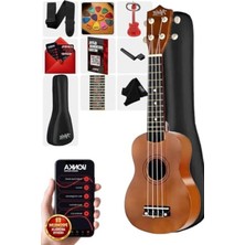 Die Grup Maun Renkli Konser Ukulele, Askı ve Çanta Dahil, Kullanıma Hazır