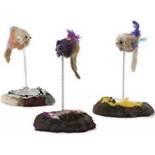 Die Grup Tüylü Fare Kedi Oyuncağı, Çeşitli Renklerde, 14,5X14,5X28CM