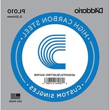 Die Grup Daddario PL010 Elektro ve Akustik Tek Tel, E-(Mi), High Carbon St