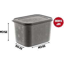 Die Grup 1400ML No Frost Silikon Saklama Kabı, Kapaklı