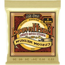 Die Grup Akustik Gitar Telleri, 80/20 Bronz, 12.5-56 Kalınlık, 3'lü Set
