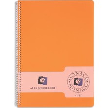  alex schoeller spiralli plastik kapak kareli dft a5 80 yaprak alx-182 (5 li paket)