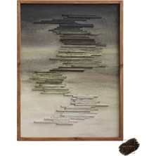 Mevida Curated Art Ahşap Ufuk Çizgileri | Modern Dekoratif Duvar Tablosu 62X82 cm
