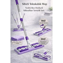 Empressco Mor Sihirli Mop Yedek Bezli, Çok Yönlü Mikrofiber Yer ve Duvar Temizliği