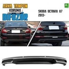 Drs Tuning Skoda Octavia Uyumlu A7 Arka Tampon Difüzör Egzozlu Oem Stil 2013 Üzeri Parça