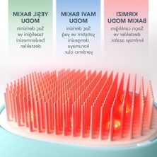 Die Grup 3'ü 1 Arada LED Saç Fırçası - Kırmızı, Mavi ve Yeşil Işık Modları
