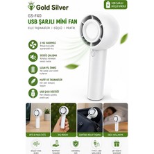 GUNKES GS-F40 USB Şarjlı Mini El Vantilatörü 3 Kademeli Taşınabilir Fan