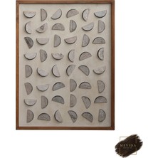 Mevida Curated Art Sessiz Geometri | Modern Ahşap Tablo 62X82 cm