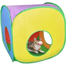 Die Grup Katlanabilir Küp Model Kedi ve Köpek Oyun Tüneli