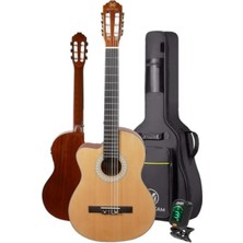 Die Grup Profesyonel Masif Ağaç Elektro Klasik Gitar Seti