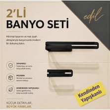 Metal Havlu Askısı & Tuvalet Kağıtlık,2 Ürün Birlikte Banyo,tuvalet Takımı,yapışkanlı,montaj Gerektirmez