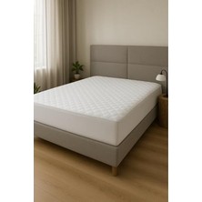 Die Grup Pamuklu Kapitone Fitted Yatak Alezi, Beyaz 120 x 200 cm