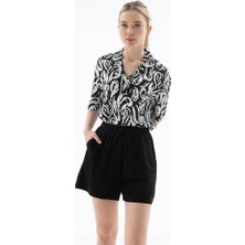 Fashion Friends Kadın Keten Şort 26Y0606K1