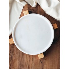 Empressco Şık Mermer Sunumluk Seti, Kurabiyelik, Pasta ve Peynir Tabağı