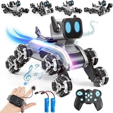 Die Grup Uzaktan Kumandalı Şarjlı Robot Araba, 8 Tekerlekli, Eğlenceli Oyun